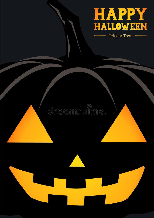 De gelukkige Halloween-groet van het pompoensilhouet stock illustratie De gelukkige Halloween-groet van het pompoensilhouet stock illustratie