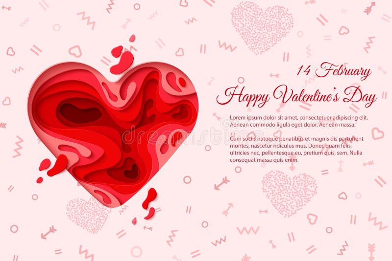 De gelukkige kaart van de de daggroet van Valentijnskaarten vector illustratie De gelukkige kaart van de de daggroet van Valentijnskaarten vector illustratie