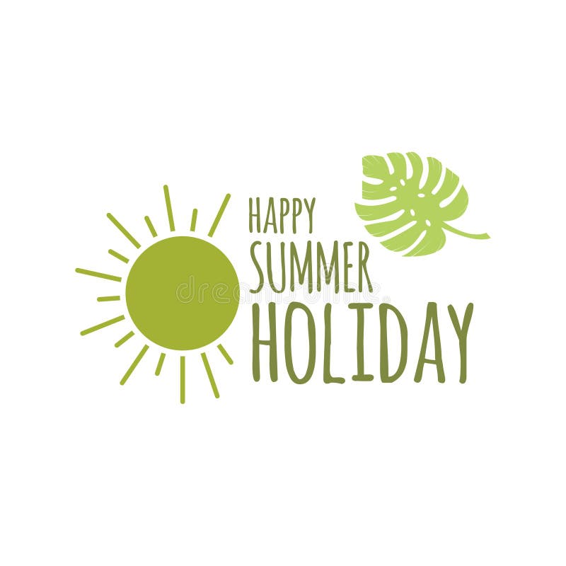 De gelukkige Zomer Vakantie Logo Vector Template Design Illustration royalty-vrije illustratie De gelukkige Zomer Vakantie Logo Vector Template Design Illustration royalty-vrije illustratie