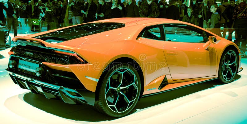 De Genebra da exposição automóvel de Lamborghini carro 2019 de esportes huracan imagens de stock De Genebra da exposição automóvel de Lamborghini carro 2019 de esportes huracan imagens de stock