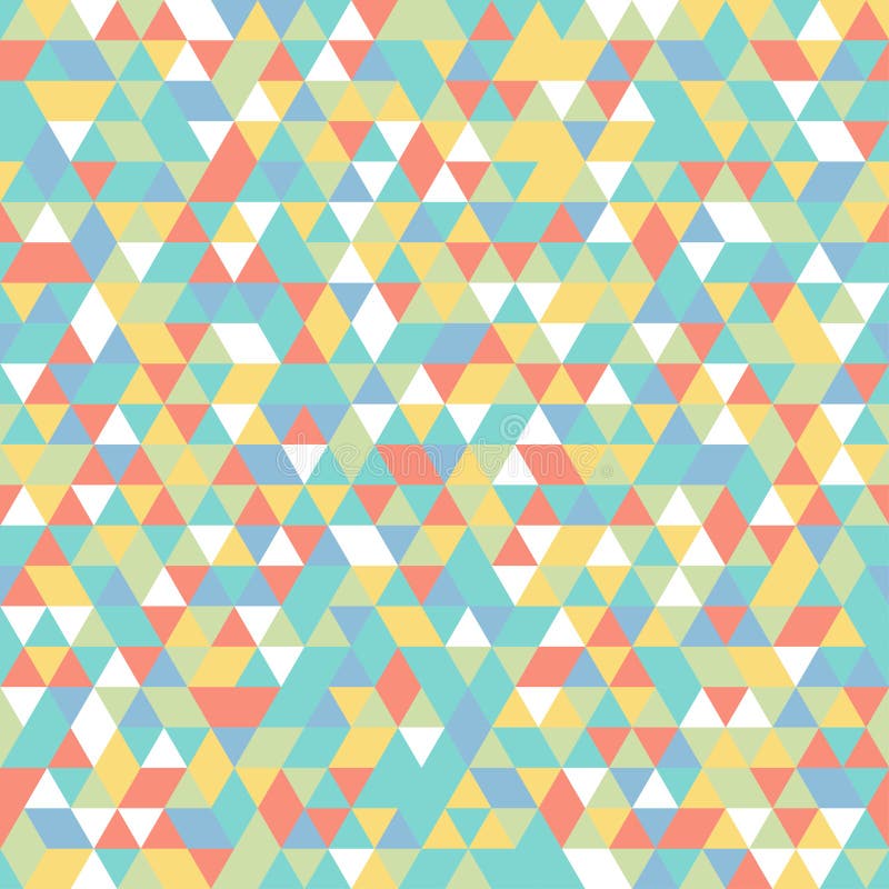 De geometrische gele blauwgroene witte oranje driehoek van het mozaïekpatroon vector illustratie De geometrische gele blauwgroene witte oranje driehoek van het mozaïekpatroon vector illustratie