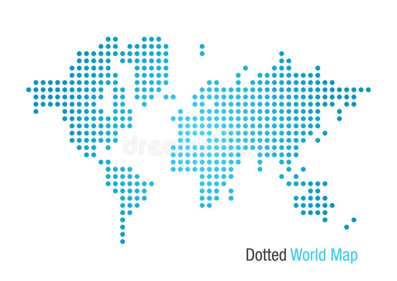 De gestippelde Kaart van de Wereld vector illustratie De gestippelde Kaart van de Wereld vector illustratie
