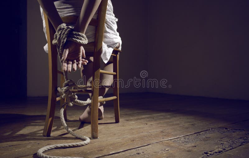 De gevangene van de vrouw stock afbeeldingen De gevangene van de vrouw stock afbeeldingen