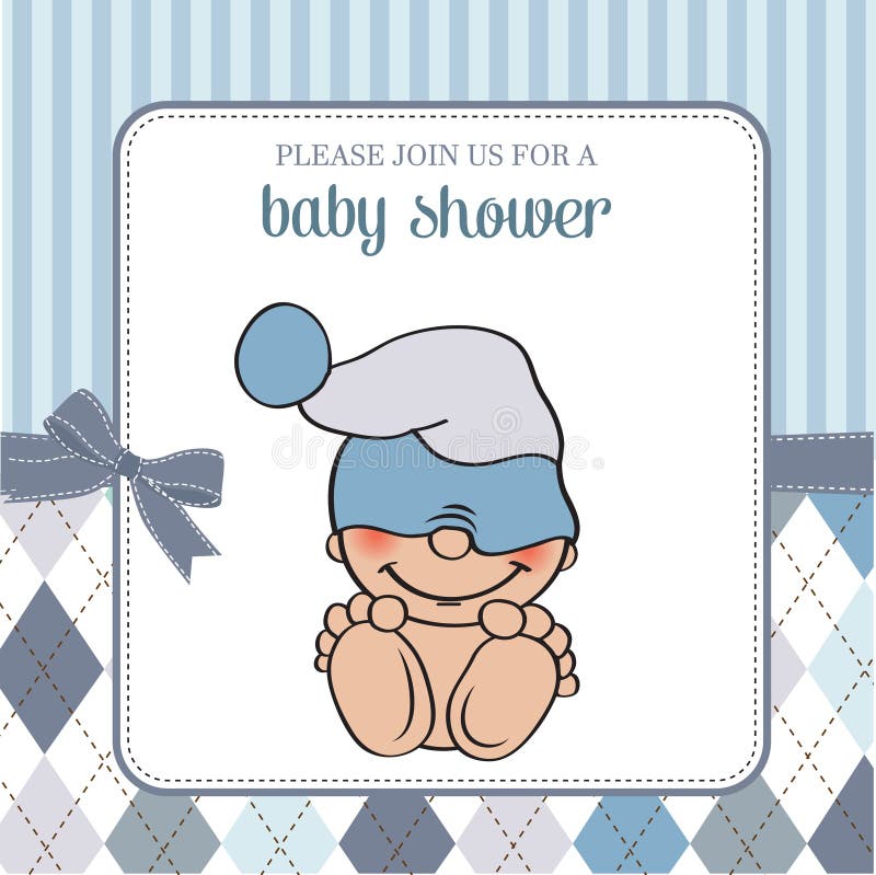 De gevoelige kaart van de babydouche royalty-vrije illustratie De gevoelige kaart van de babydouche royalty-vrije illustratie