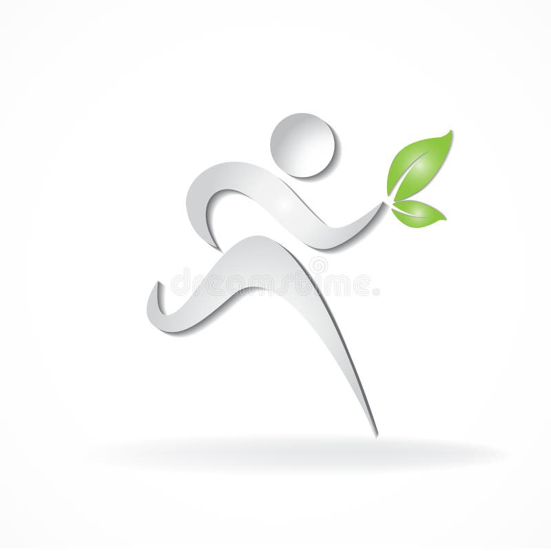 De gezonde en gelukkige agent met groen doorbladert de kaart van bedrijfs identiteitskaart van het pictogram vectorsymbool emblee vector illustratie De gezonde en gelukkige agent met groen doorbladert de kaart van bedrijfs identiteitskaart van het pictogram vectorsymbool emblee vector illustratie