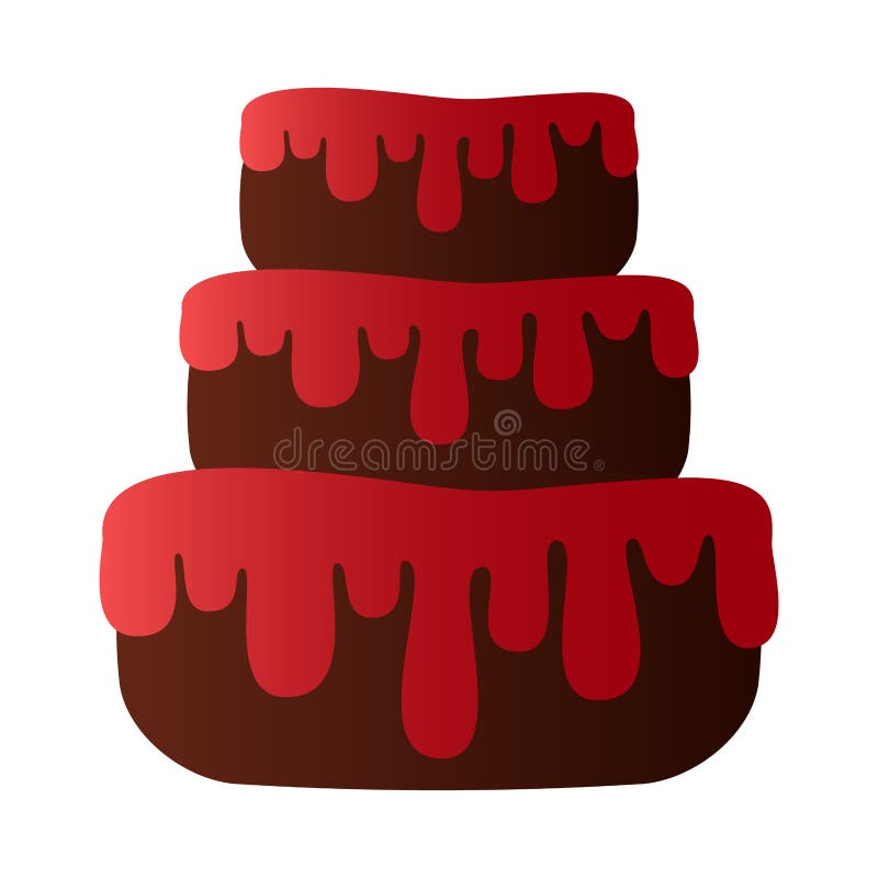 De geïsoleerdet Cake van de Verjaardag vector illustratie