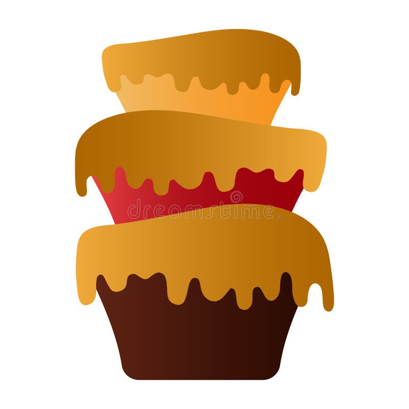 De geïsoleerdet Cake van de Verjaardag stock illustratie