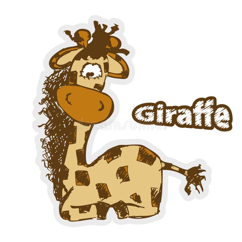 De Giraf van het pretbeeldverhaal royalty-vrije illustratie De Giraf van het pretbeeldverhaal royalty-vrije illustratie
