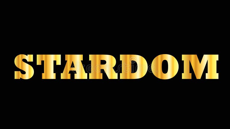 De glanzende gouden roem van het hoofdletterwoord vector illustratie De glanzende gouden roem van het hoofdletterwoord vector illustratie