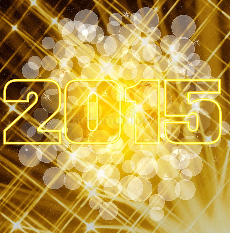 De glanzende kaart van 2015 vector illustratie