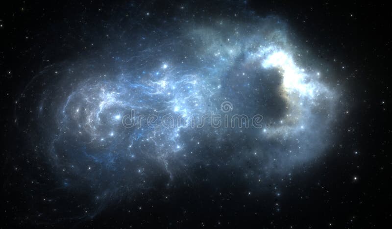 De gloeiende nevel is de rest van een supernovaexplosie royalty-vrije illustratie De gloeiende nevel is de rest van een supernovaexplosie royalty-vrije illustratie