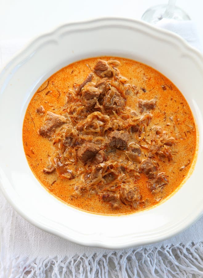 Segedijnse Goulash royalty-vrije stock foto's