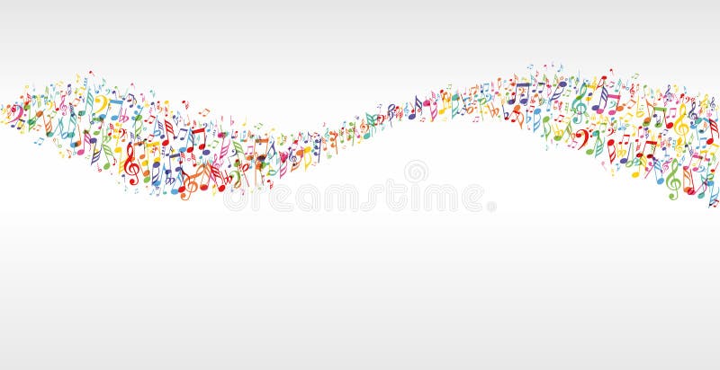 De golf van de muziekkleur stock illustratie De golf van de muziekkleur stock illustratie