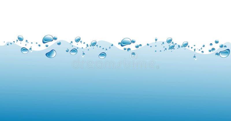 De golf van het water met bellen royalty-vrije illustratie De golf van het water met bellen royalty-vrije illustratie