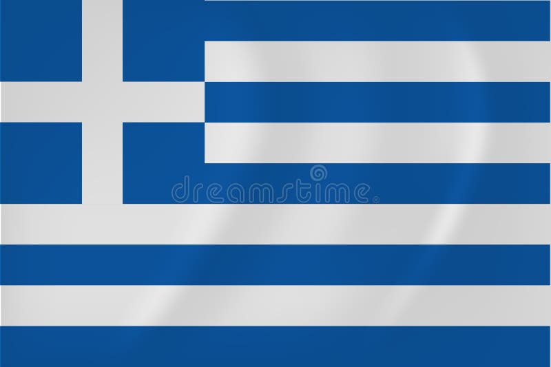 De golvende vlag van Griekenland vector illustratie De golvende vlag van Griekenland vector illustratie