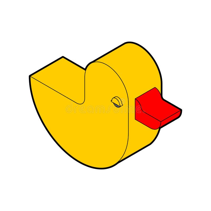 De goma del pato aislada juguete isométrico Ilustraci?n del vector stock de ilustración De goma del pato aislada juguete isométrico Ilustraci?n del vector stock de ilustración