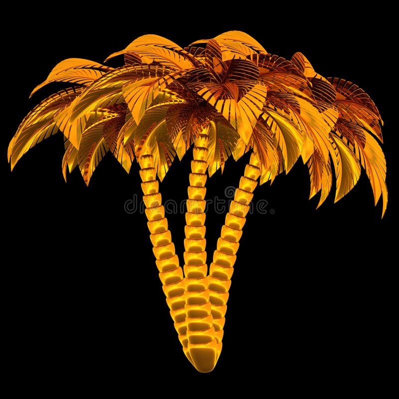 De gouden palmen stileerden 3 drie tropische installatieaard royalty-vrije illustratie De gouden palmen stileerden 3 drie tropische installatieaard royalty-vrije illustratie