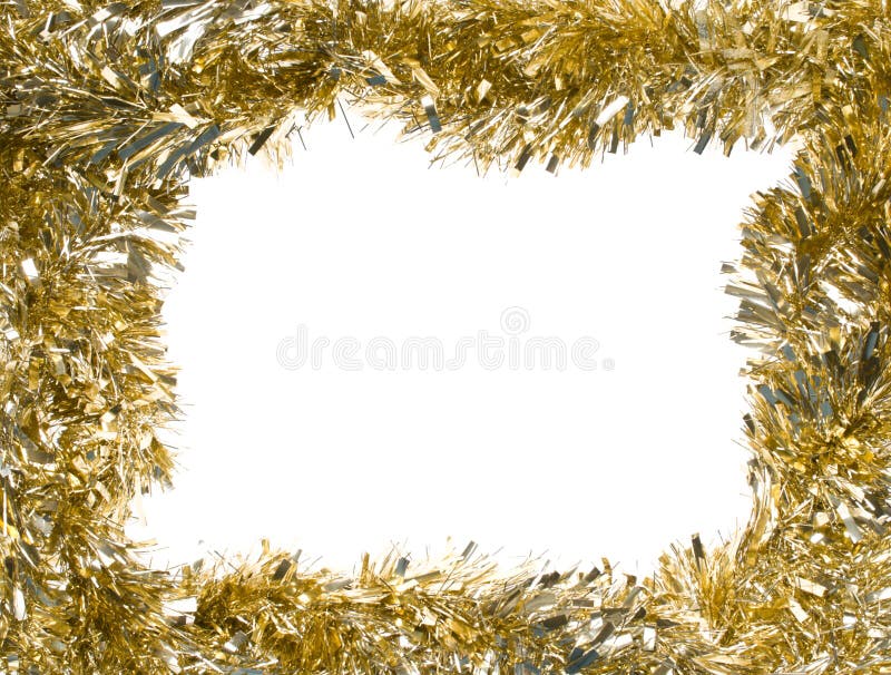 De gouden slinger van Kerstmis, rechthoekig frame