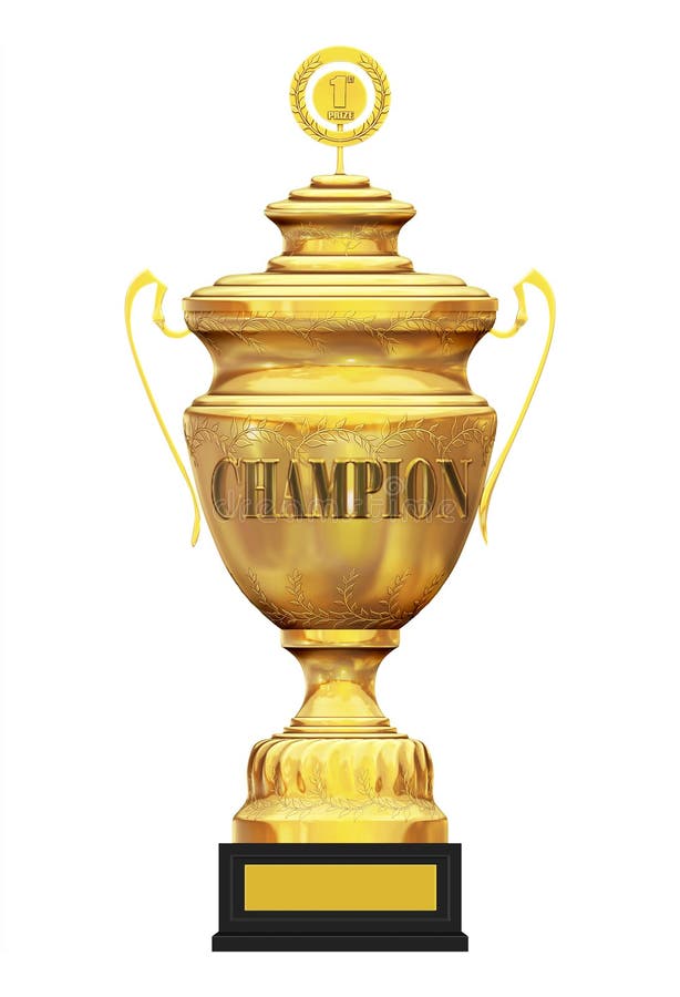 De gouden trofee van de kampioen