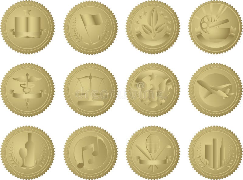 De Gouden Verbindingen van de industrie vector illustratie De Gouden Verbindingen van de industrie vector illustratie