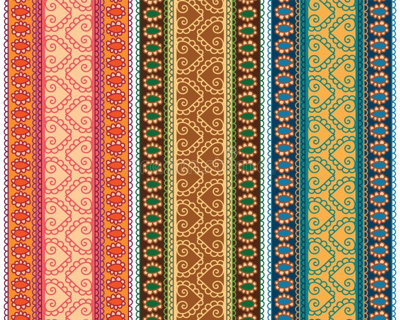 De Grenzen van de henna vector illustratie De Grenzen van de henna vector illustratie