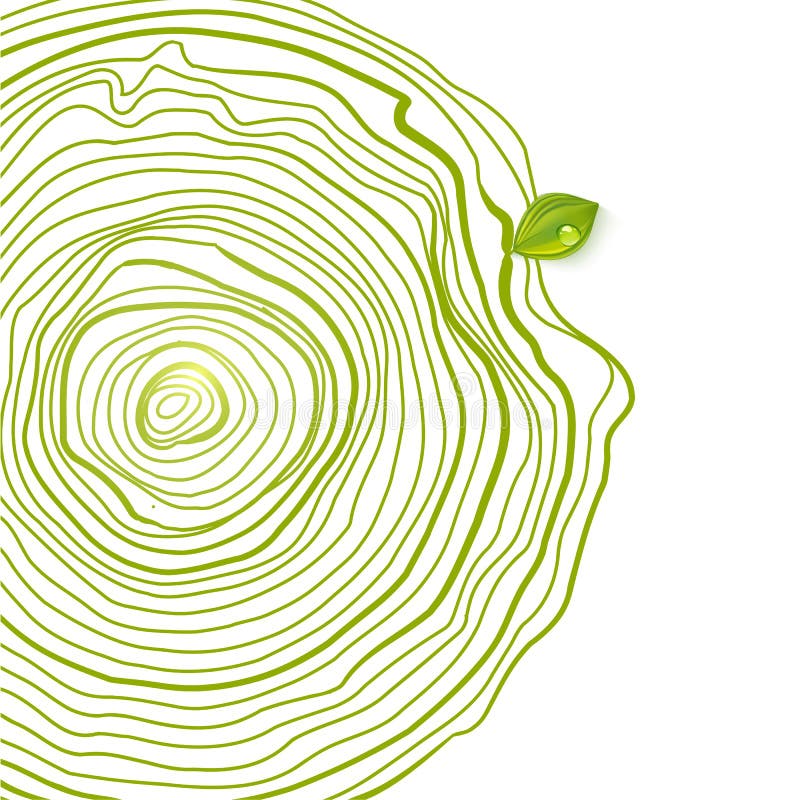 De groene cirkels van de eco vriendschappelijke tekening met blad