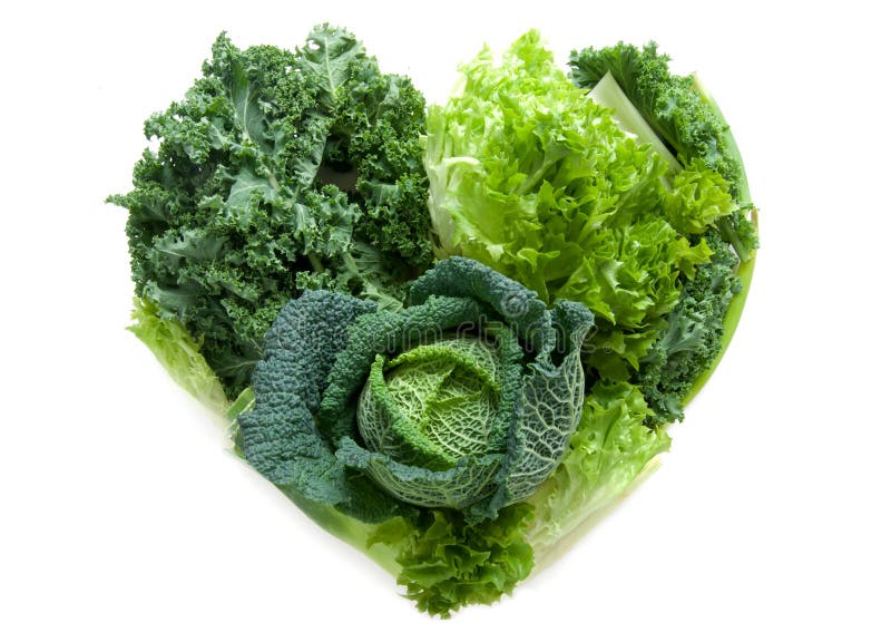 De groene groenten van de hartvorm