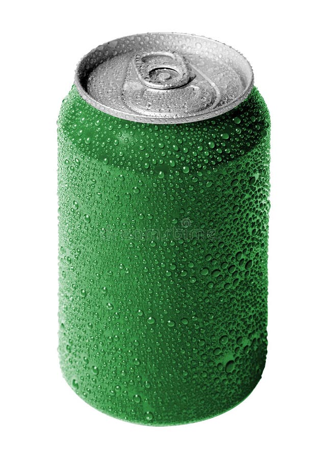De groene Soda kan royalty-vrije stock foto De groene Soda kan royalty-vrije stock foto