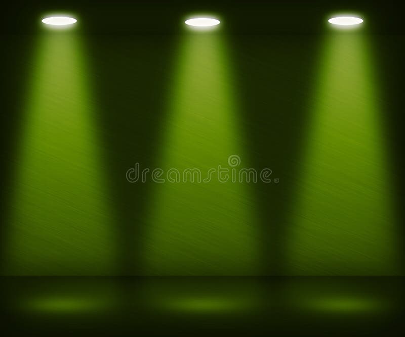 De groene Zaal van de Schijnwerper stock illustratie De groene Zaal van de Schijnwerper stock illustratie