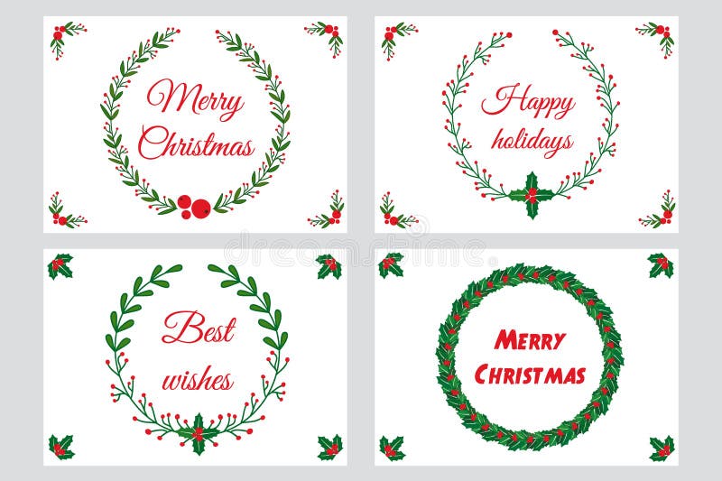 De groetkaarten van Kerstmis stock illustratie De groetkaarten van Kerstmis stock illustratie