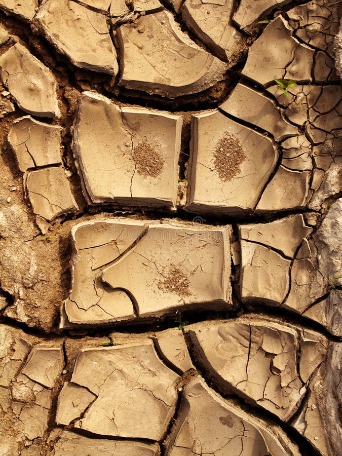 Relief surface and deep cracks on a ground clay. Relief surface and deep cracks on a ground clay