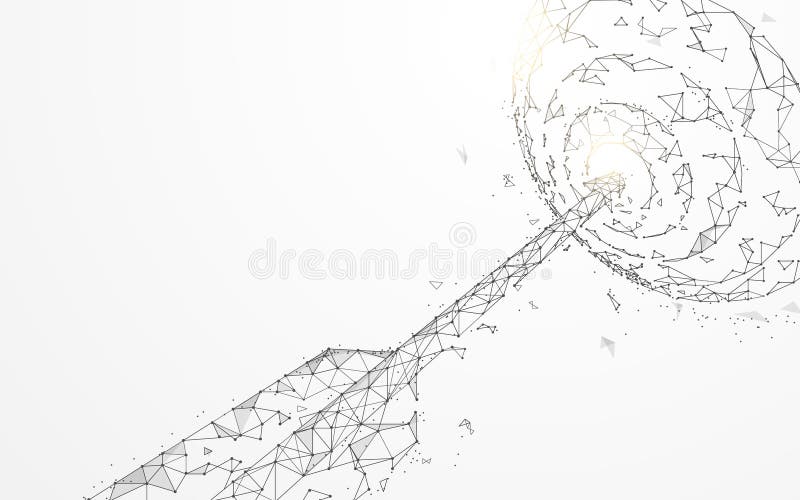 Big arrows in target form lines, triangles and particle style design. Illustration vector. Big arrows in target form lines, triangles and particle style design. Illustration vector