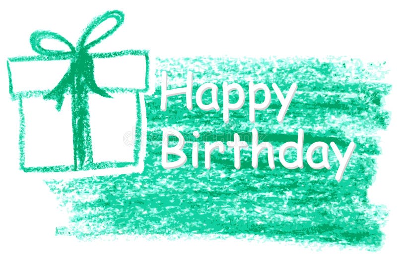 De hand trekt Schets van de Kaart van de Verjaardagsgroet stock illustratie De hand trekt Schets van de Kaart van de Verjaardagsgroet stock illustratie