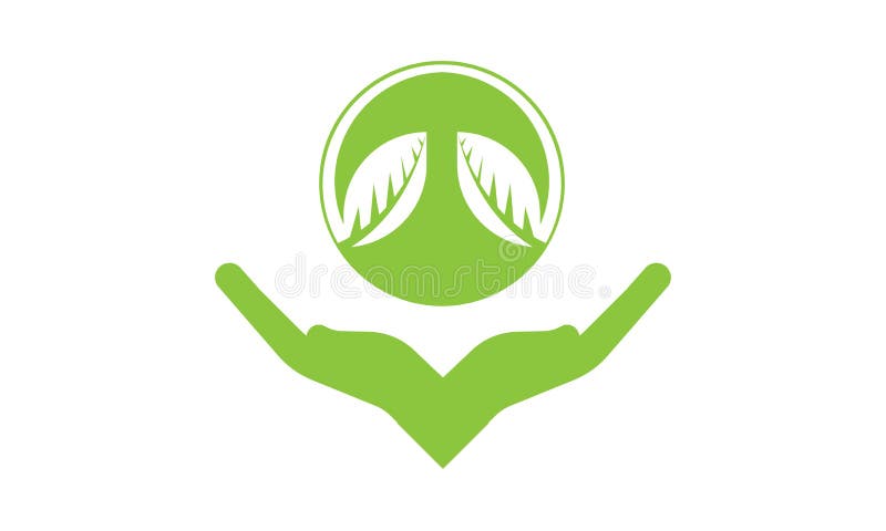 De handen geven Groen Ecologieblad Logo Template - Groene Verse de Natuurvoeding Natuurlijke Gezondheidszorg van Gezondheidseco L vector illustratie De handen geven Groen Ecologieblad Logo Template - Groene Verse de Natuurvoeding Natuurlijke Gezondheidszorg van Gezondheidseco L vector illustratie