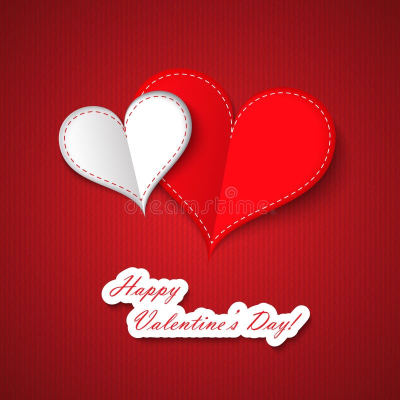 De Harten van de Dag van de valentijnskaart stock illustratie De Harten van de Dag van de valentijnskaart stock illustratie
