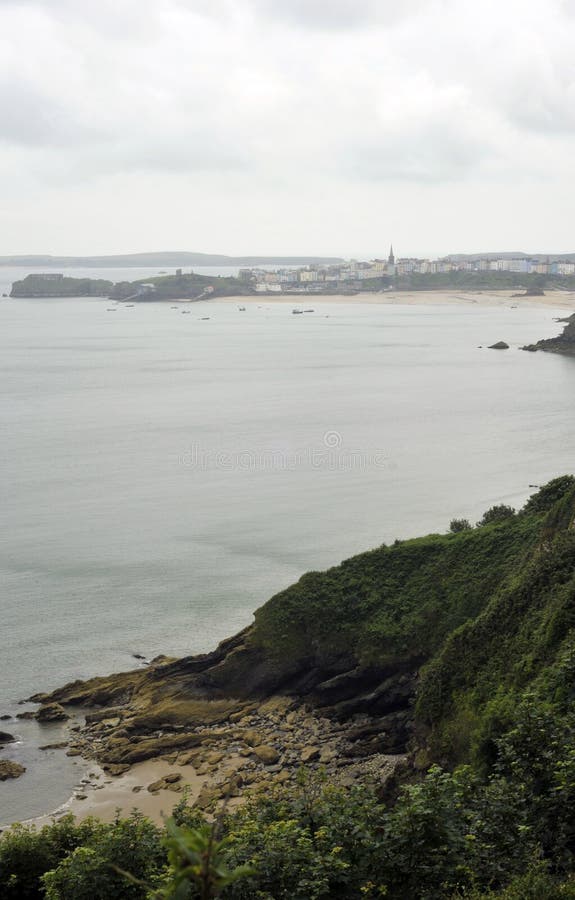 De haven van de Tenbybaai carmarthen baai stock afbeelding De haven van de Tenbybaai carmarthen baai stock afbeelding