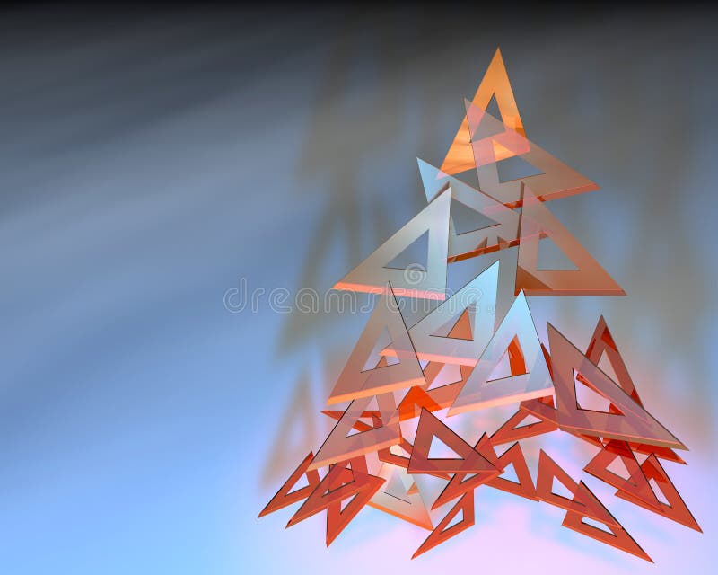 De heersers die van de driehoek een Kerstmisboom samenstellen royalty-vrije illustratie De heersers die van de driehoek een Kerstmisboom samenstellen royalty-vrije illustratie