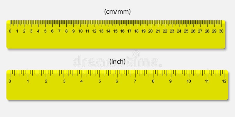 De Heersers Merkten In Centimeters En Duim Vector Illustratie de-heersers-merkten-in-centimeters-en-duim-vector-illustratie