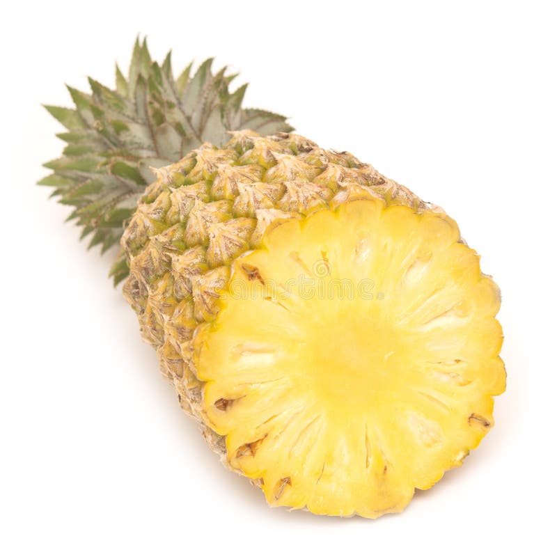 De helft van ananas royalty-vrije stock afbeeldingen