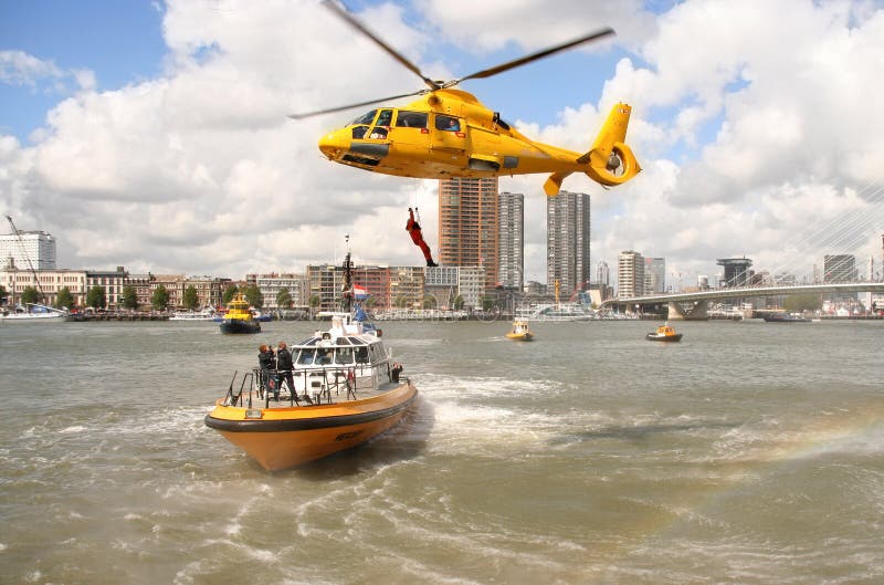 De Helikopter van de redding stock foto's De Helikopter van de redding stock foto's