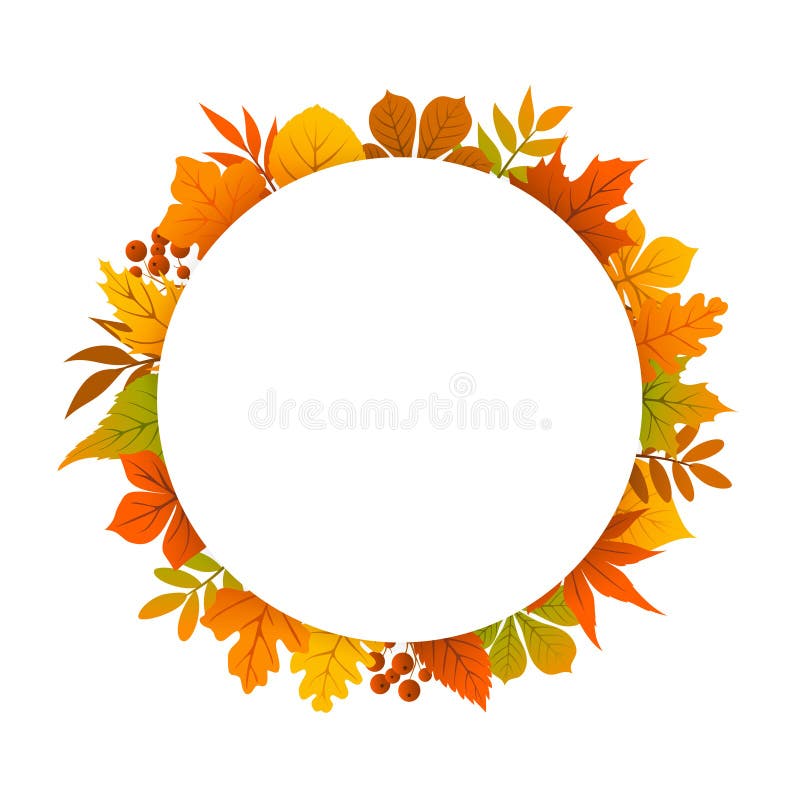 De herfst, daling, dankzegging om cirkelkader vector illustratie De herfst, daling, dankzegging om cirkelkader vector illustratie