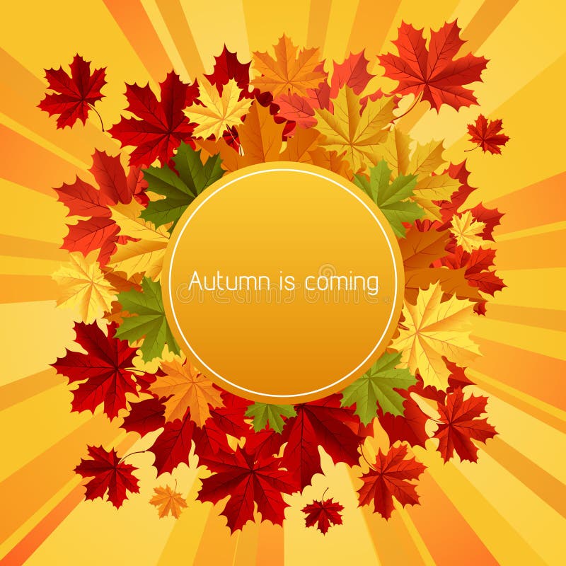 De herfst komt vector illustratie De herfst komt vector illustratie