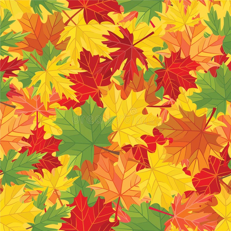 De herfst verlaat Patroon Vector naadloze textuur stock illustratie De herfst verlaat Patroon Vector naadloze textuur stock illustratie