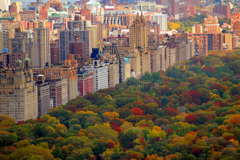 De herfstscène van het Central Park