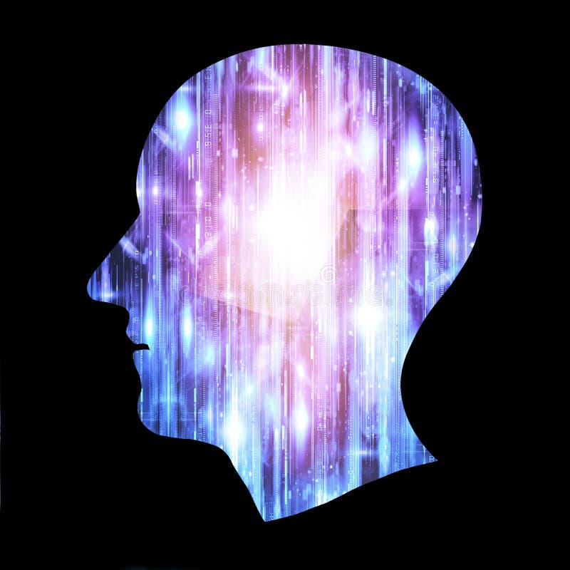 De hersenenwerken, Kunstmatige intelligentie AI en High-tech Concept Menselijke en conceptuele cyberspace, slimme kunstmatige int stock illustratie De hersenenwerken, Kunstmatige intelligentie AI en High-tech Concept Menselijke en conceptuele cyberspace, slimme kunstmatige int stock illustratie