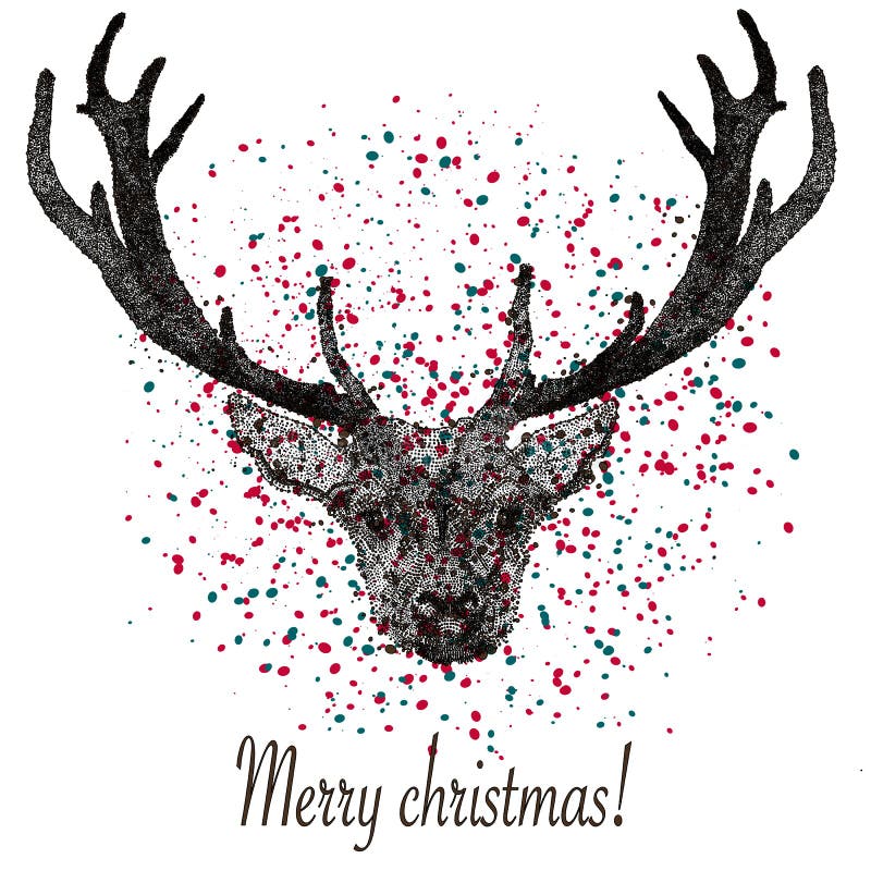 De herten van Kerstmis royalty-vrije illustratie De herten van Kerstmis royalty-vrije illustratie