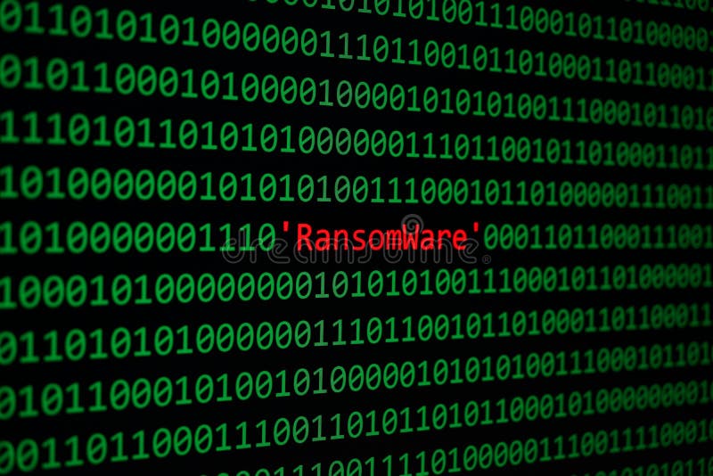 The RansomWare and Binary code, RansomWare Concept Security and Malware attack. The RansomWare and Binary code, RansomWare Concept Security and Malware attack.