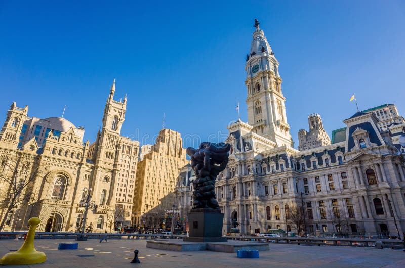 De het Stadhuisbouw van Philadelphia. royalty-vrije stock afbeeldingen De het Stadhuisbouw van Philadelphia. royalty-vrije stock afbeeldingen