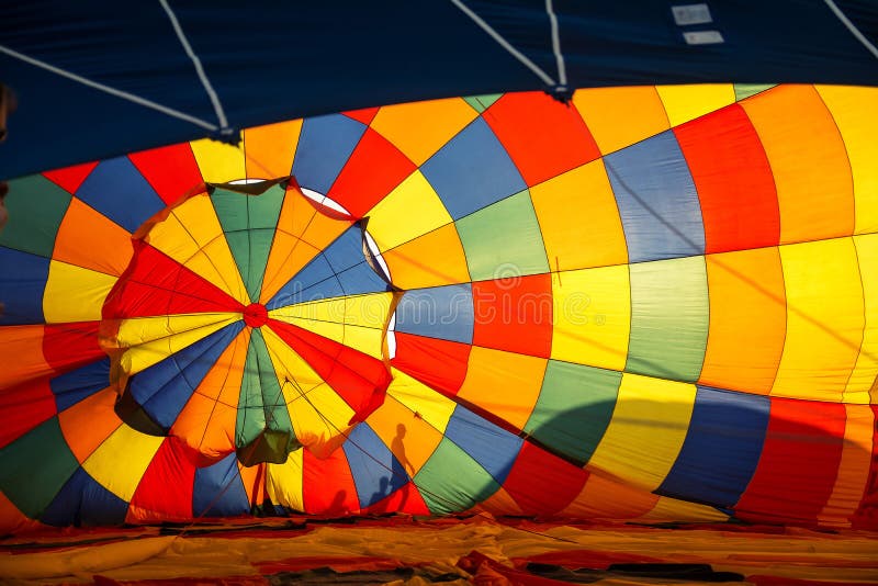 De hete luchtballon photgrphed in Bealton, toont de Vliegende Lucht van het Circus VA royalty-vrije stock foto De hete luchtballon photgrphed in Bealton, toont de Vliegende Lucht van het Circus VA royalty-vrije stock foto