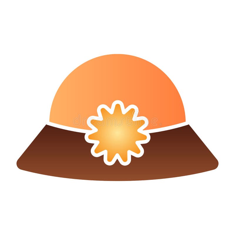 De hoeden vlak pictogram van vrouwen De kleurenpictogrammen van de de zomerhoed in in vlakke stijl GLB-het ontwerp van de gradi?n royalty-vrije illustratie De hoeden vlak pictogram van vrouwen De kleurenpictogrammen van de de zomerhoed in in vlakke stijl GLB-het ontwerp van de gradi?n royalty-vrije illustratie